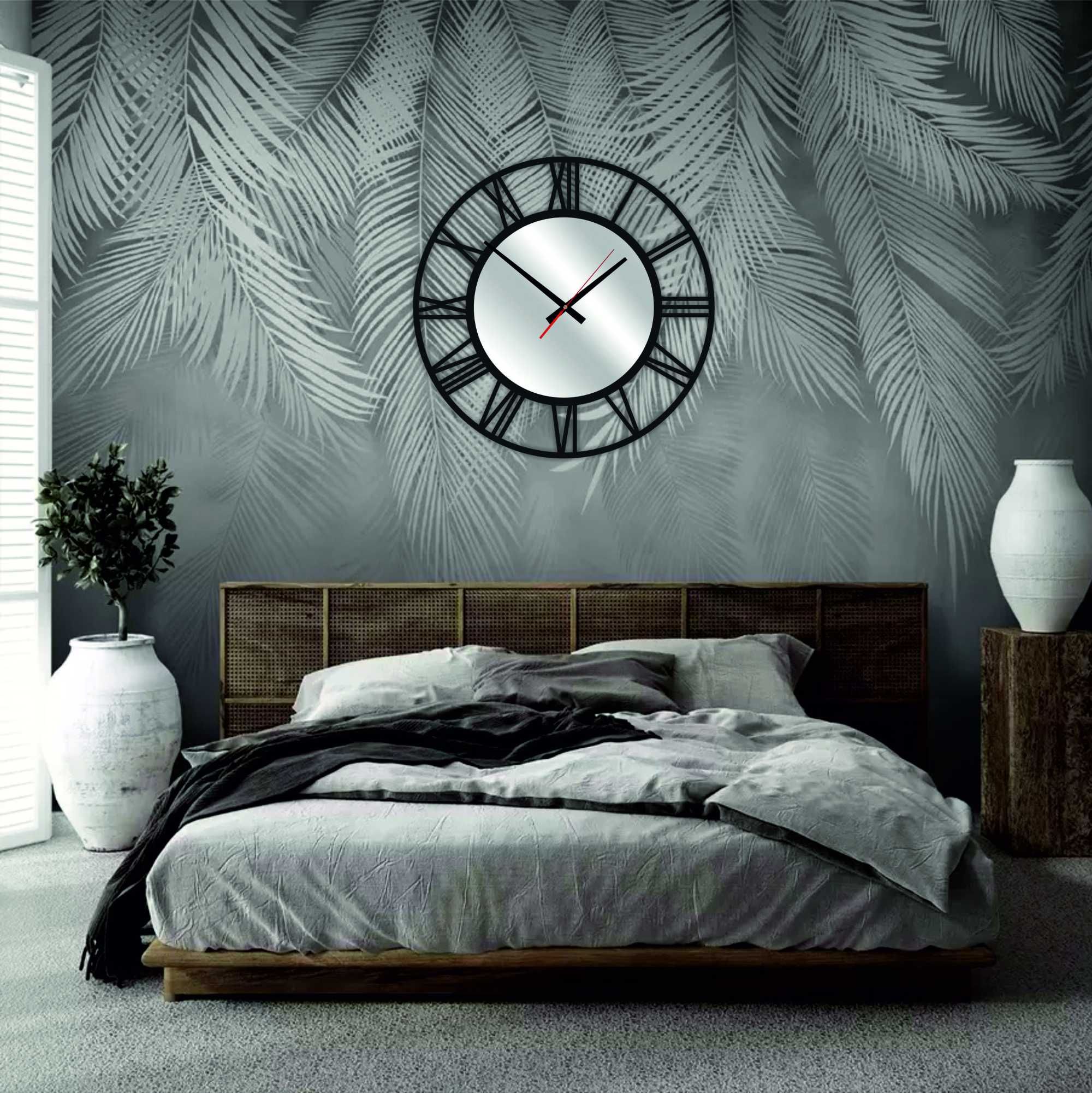 Zegar ścienny DYLAN 40 cm Lustro LOFT Nowoczesny Rzymski do Salonu