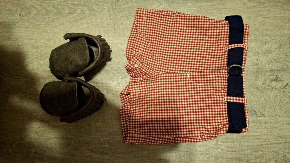 Ralph Lauren Granatowo eleganckie spodenki niemowlęce sesja świąteczna
