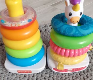 3 piramidki sortery dla maluszka fisher price + 2 gratis