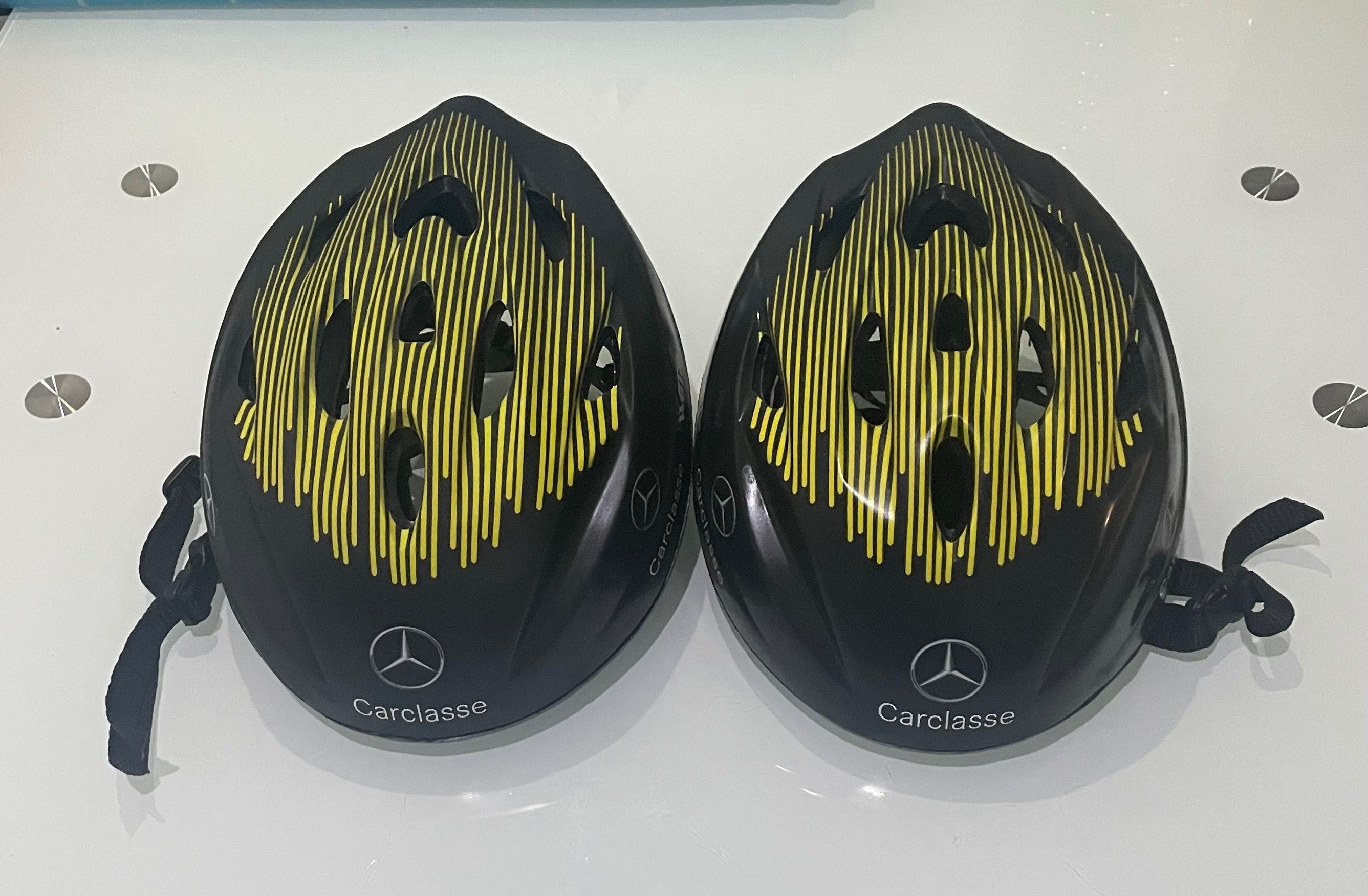 2 capacetes de btt da marca Mercedes em bom estado