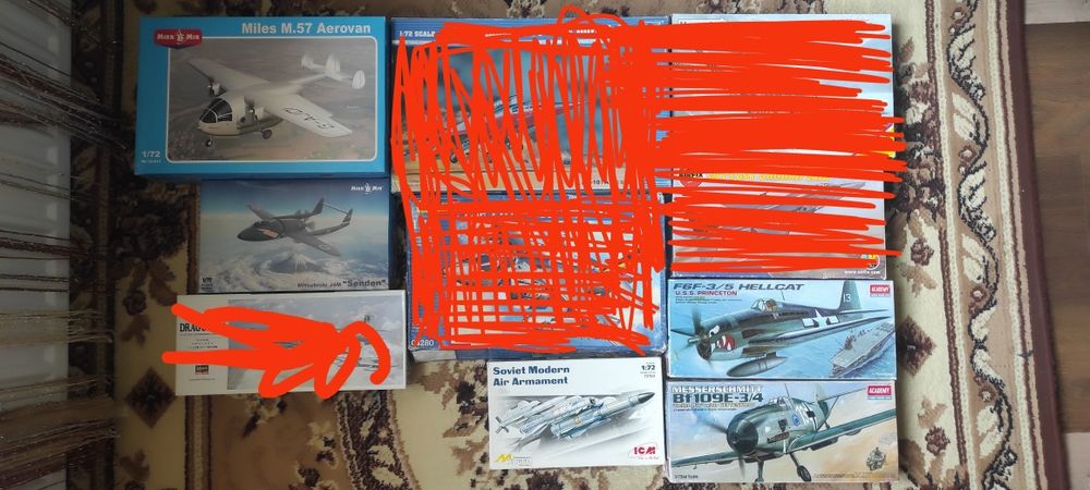 Збірна модель літака 1/72, 1/48