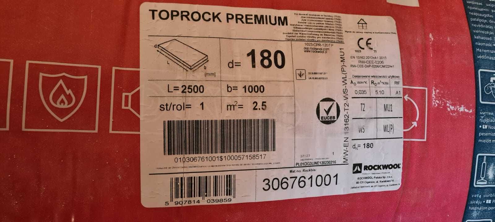 Wełna Rockwool Toprock Premium 18 cm i 10 cm