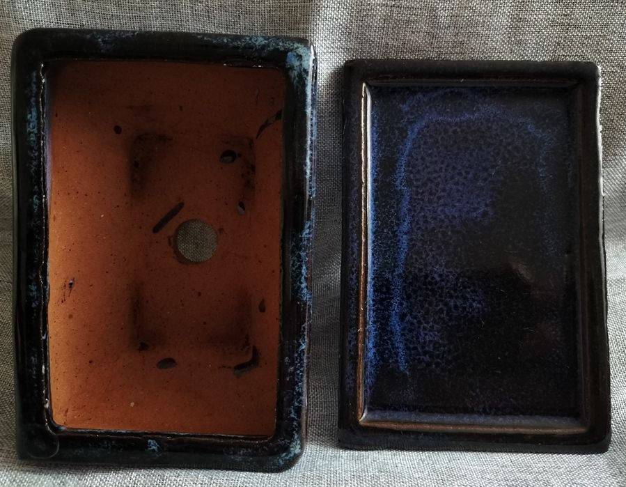 Ceramiczna doniczka do bonsai z podstawką