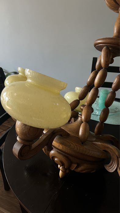 Żyrandol dębowy, robiony na zamówienie, niepowtażalny