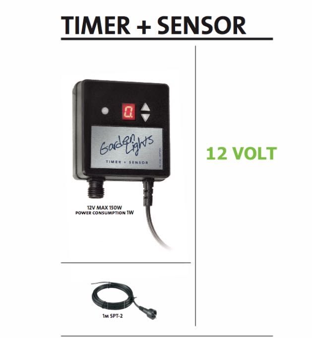 Włącznik zmierzchowy-czasowy z fotokomórką, timer, 12Volt