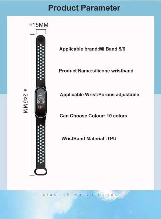 Браслет силиконовый ремешок для Xiaomi Mi Band 3,4,5,6,7