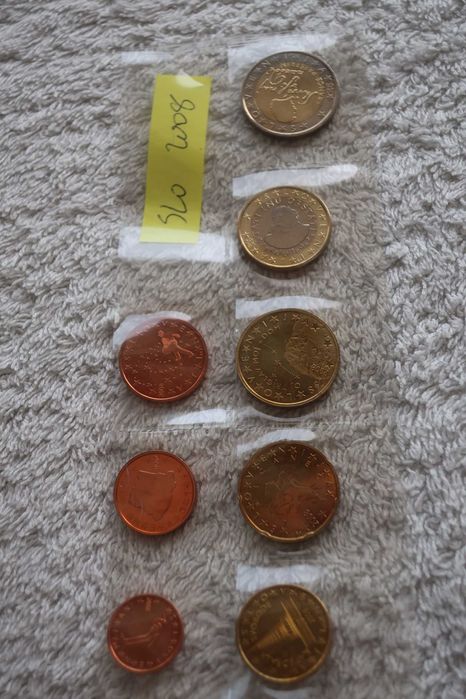 Set Moedas EURO Coins UNC - ESLOVÉNIA (vários anos)