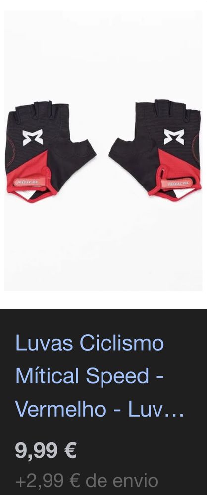 Luvas de ciclismo marca Mitical