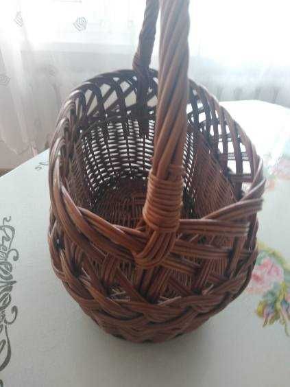 Kosz wiklinowy duży, koszyk z wikliny, koszyk na grzyby