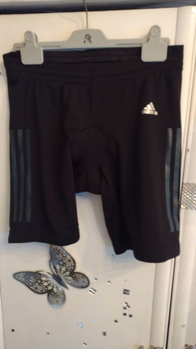 Czarne spodenki kolarskie Adidas Aeroready z wkładką damskie