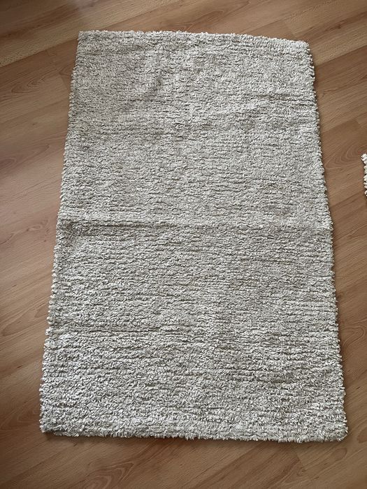 Conjunto de 2 tapetes bege macios — estilo moderno e aconchegante