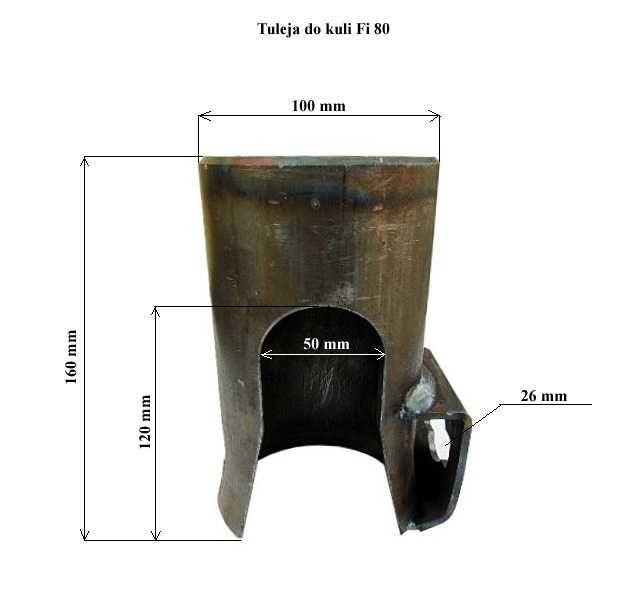 Zestaw kul fi 80 z rurą bezszwową do wywrotu do tyłu do 16 ton