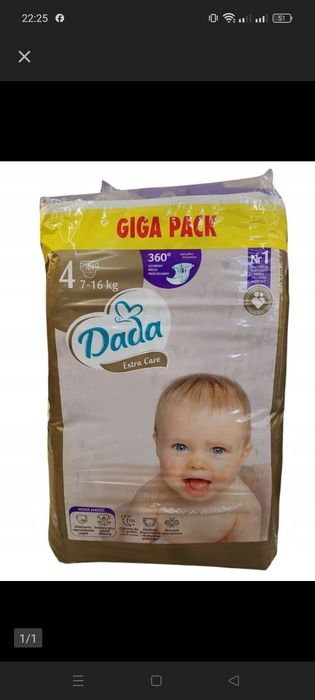 Pieluchy Dada Giga Pack 4 - 164 sztuki