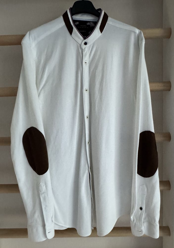 Koszula ze stójką i zamszowymi wstawkami Relaxed fit, ZARA rozmiar XL
