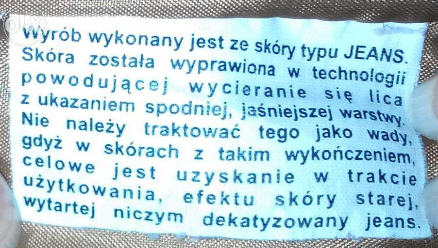 Super kurtka skórzana XXL brązowa typu jeans dla dużych mężczyzn