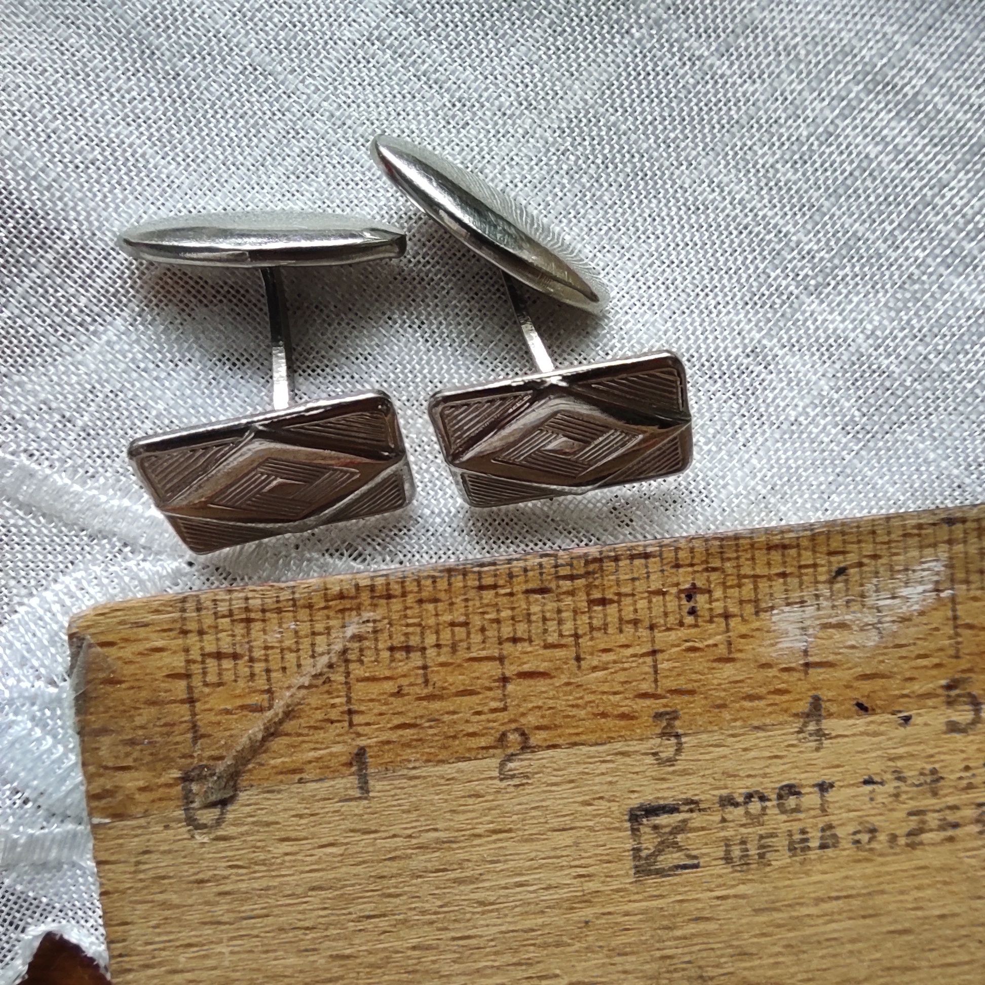 Niemieckie vintage spinki do mankietów koszulki