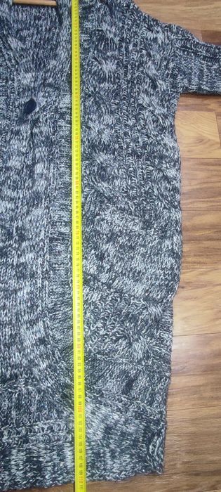 Śliczny szary kardigan zapinany na guzik rozm XXL