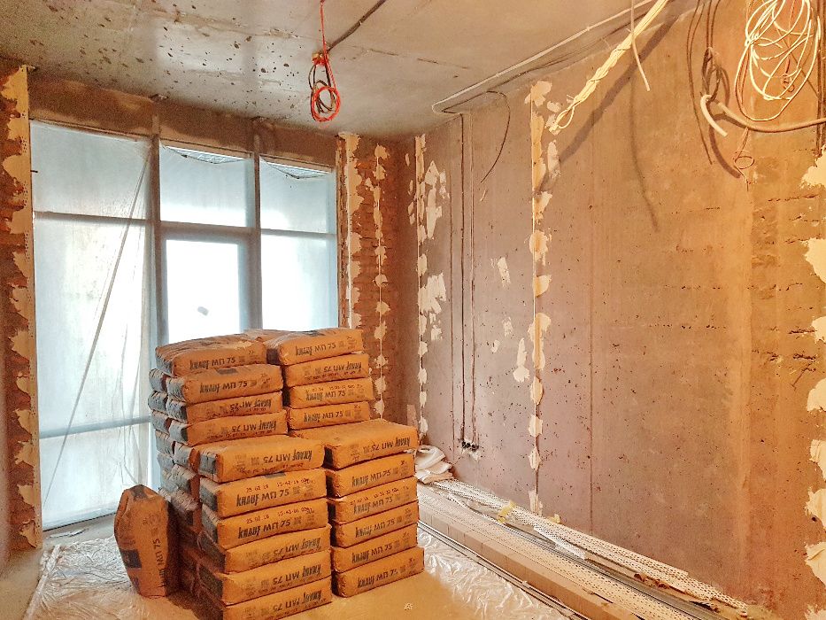 Машинна штукатурка стін і стель у Києві й обл. Станції на 220/380в