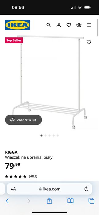 Wieszak z regulacją wysokosci