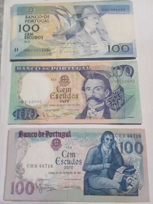 20 Notas de 100$00 Portugal