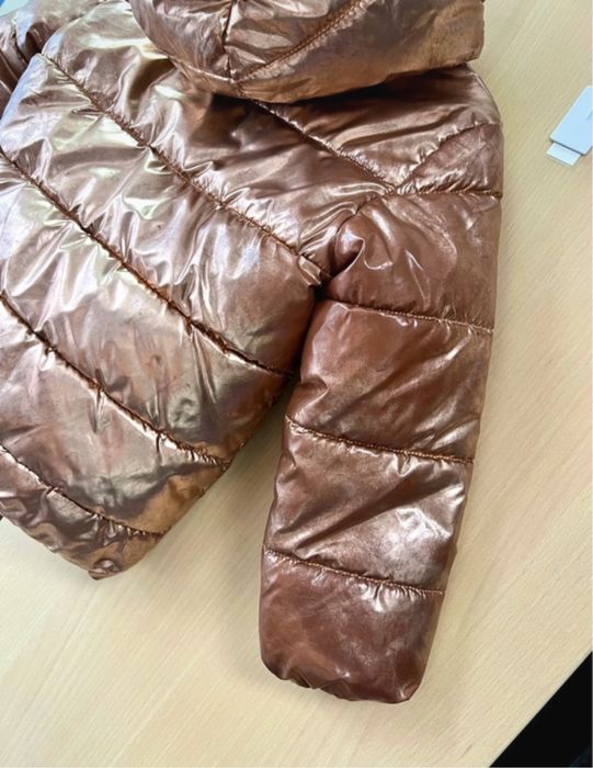 Złota kurtka ocieplana/zimowa, H&M 98/104