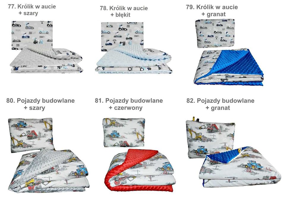 Koc Kocyk Minky 100x135 + Poduszka Przedszkolaka Belbi