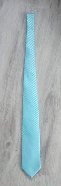 Krawat błękitny w paseczki