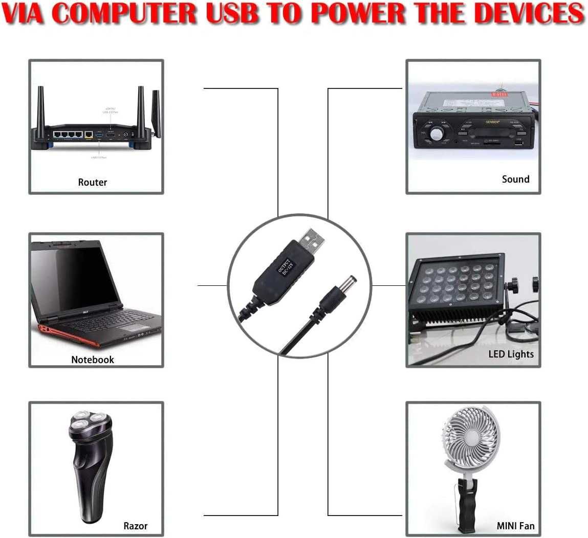 Кабель живлення-перехідник перетворювач USB DC 9V 12V (преобразователь