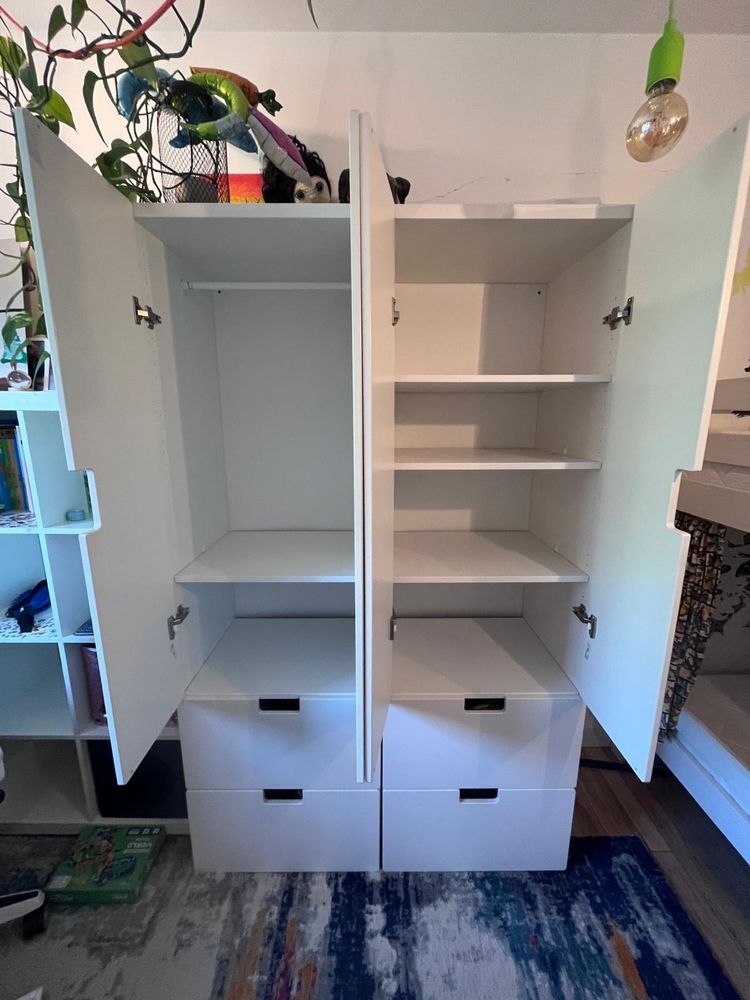 Szafa ikea stuva biała 1 szt z półkami