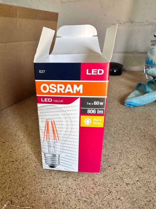 Лампа світлодіодна VALUECLA60 7W/827 230V FIL E27 10X1 Osram