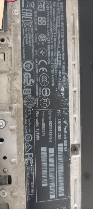 Peças - Portatil HP probook 650 G1 / DV6-1220