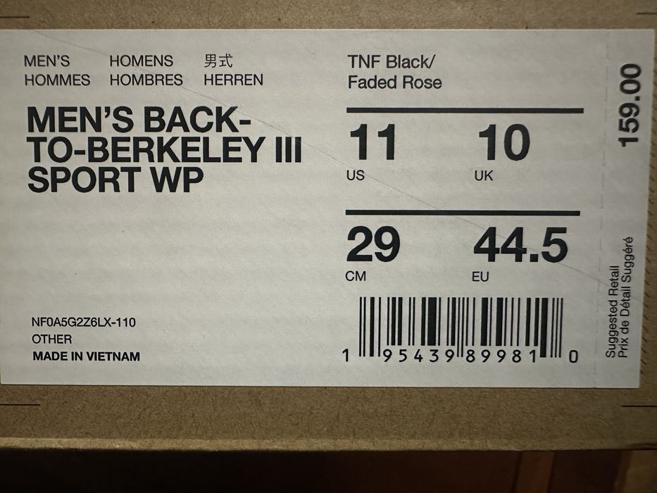 The North Face Back To Berkeley III Sport Wp ( 29cm 44,5-45 )