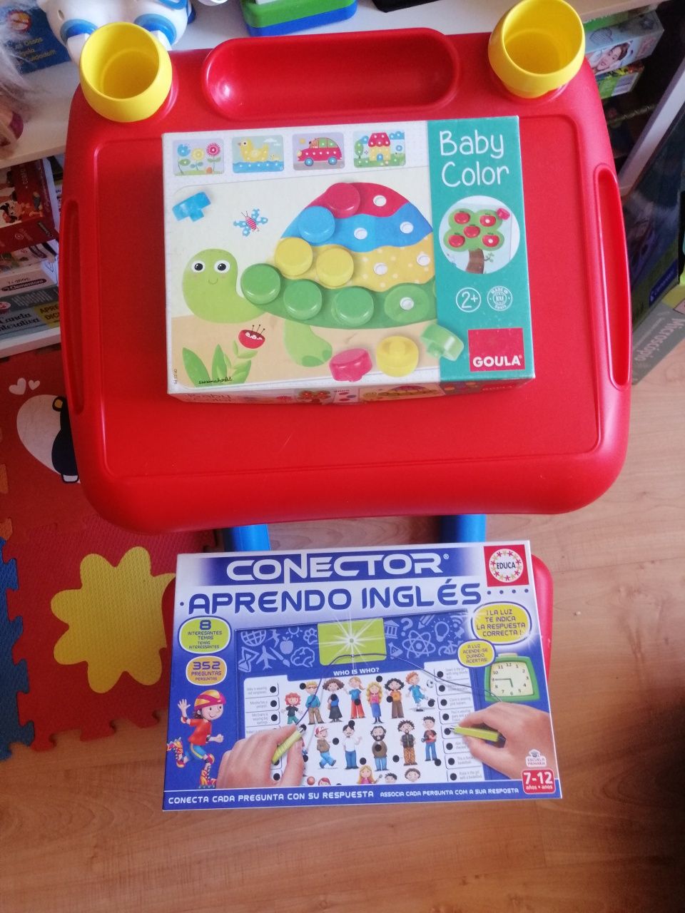 Pack Secretária de criança +jogo Baby Color + Jogo Aprendo Inglês