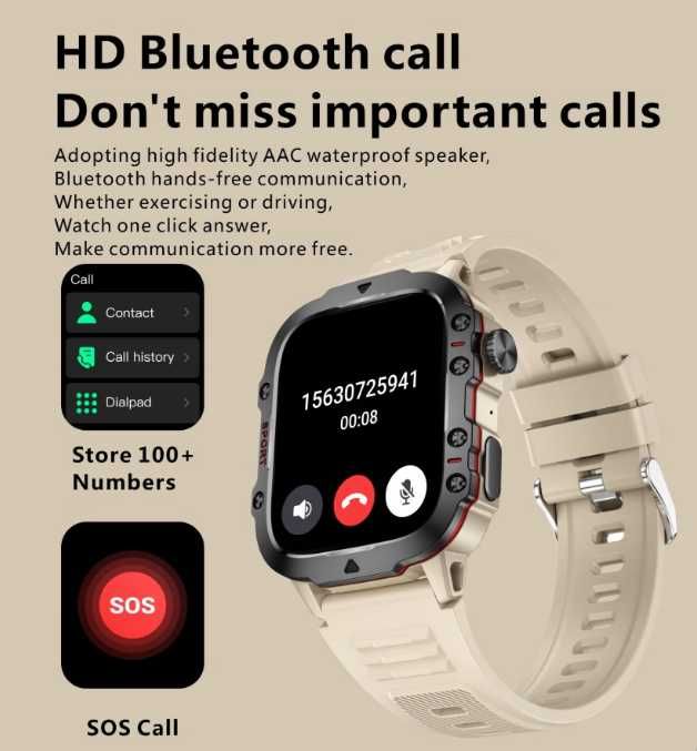 QX11 Smartwatch Bluetooth 5.0,Wyświetlacz 1,96"Baterią 420mAh ttst1421