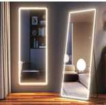 Lustro stojące LED LVSOMT, lustro ścienne 153x50 cm