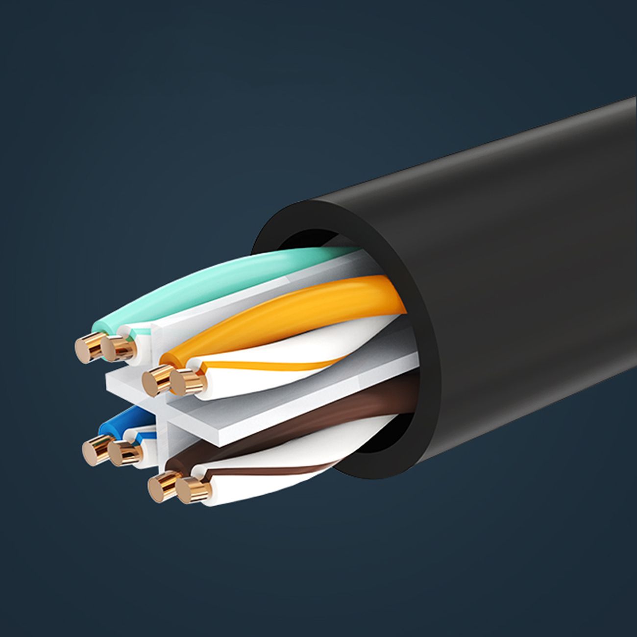 przedłużacz kabla sieciowego f/utp ethernet rj45 ca