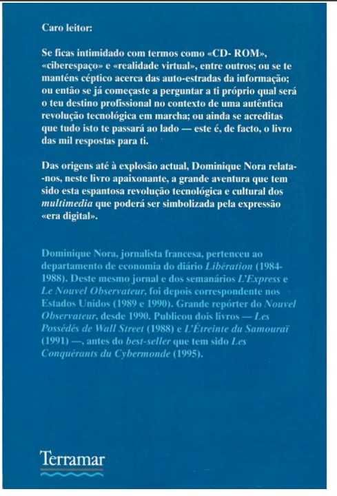 Livro “Os Conquistadores do Ciberespaço” por Dominique Nora