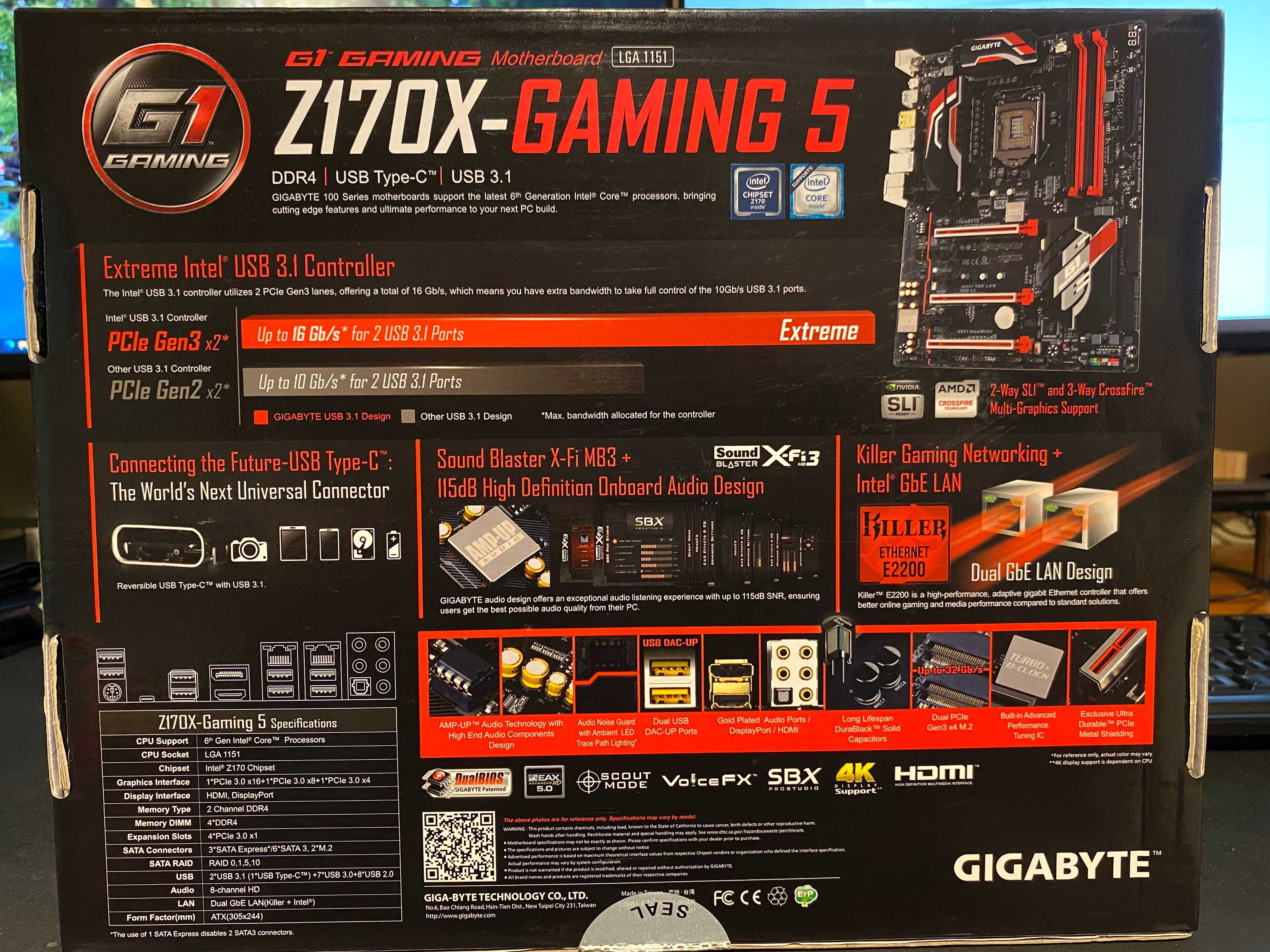 Zestaw PC: Gigabyte Z170X-Gaming5+i7-7700K+64GB-DDR4+500GB SSD+itd...