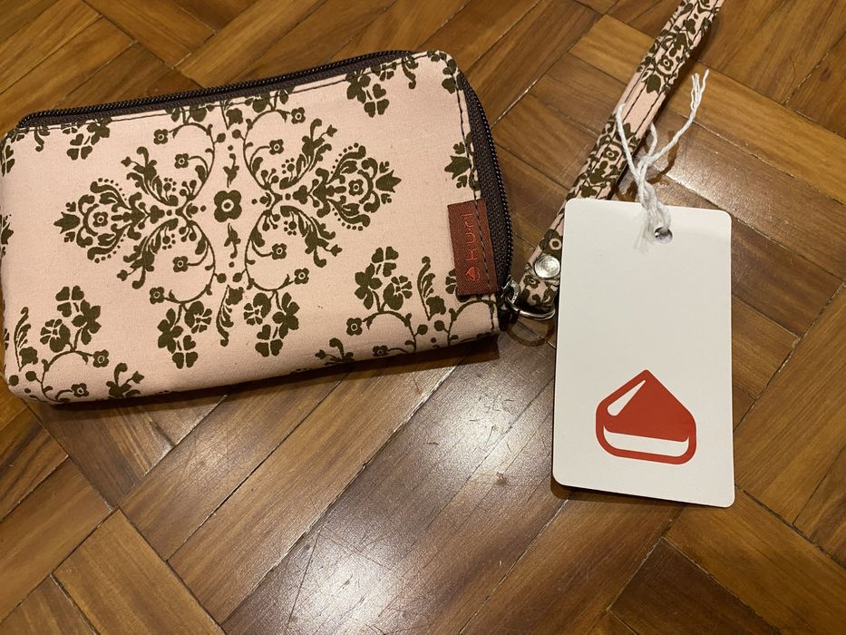 Porta telemóvel e cartão MB Kuri Castanho e Rosa