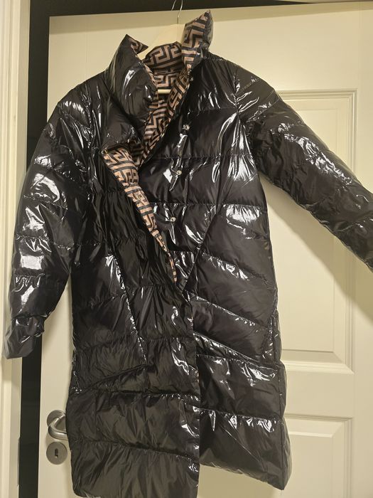 Płaszcz dwustronny w stylu Versace