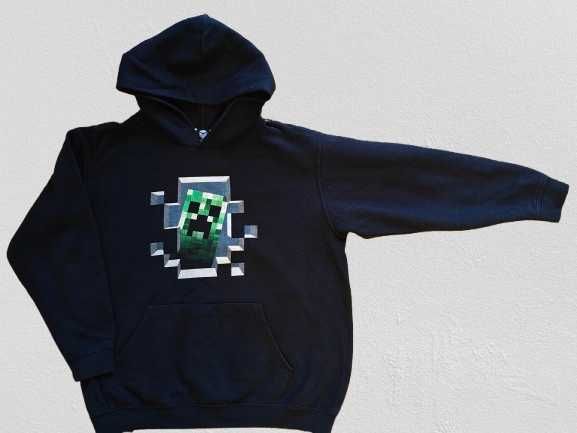 Bluza z kapturem Minecraft Creeper J!NX, 134–140, bardzo dobry stan