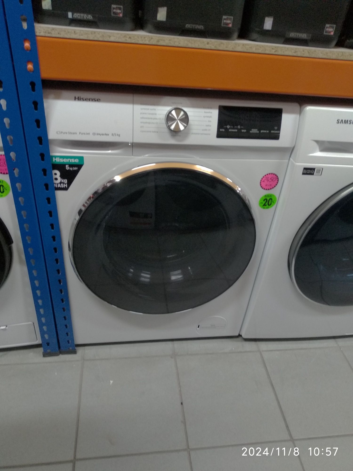 OUTLET Janki ul Wspólna 6 Pralko-suszarka HISENSE WDQA8014EVJM