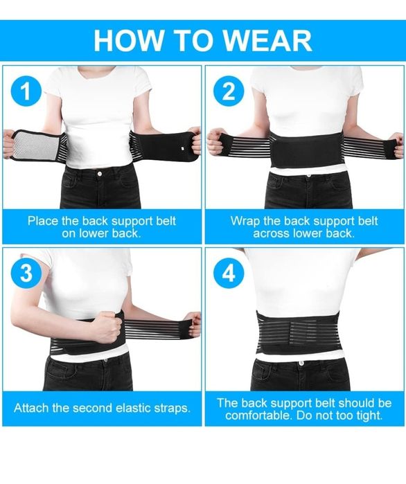 ACWOO Pas na plecy, samonagrzewający się pas biodrowy, oddychający