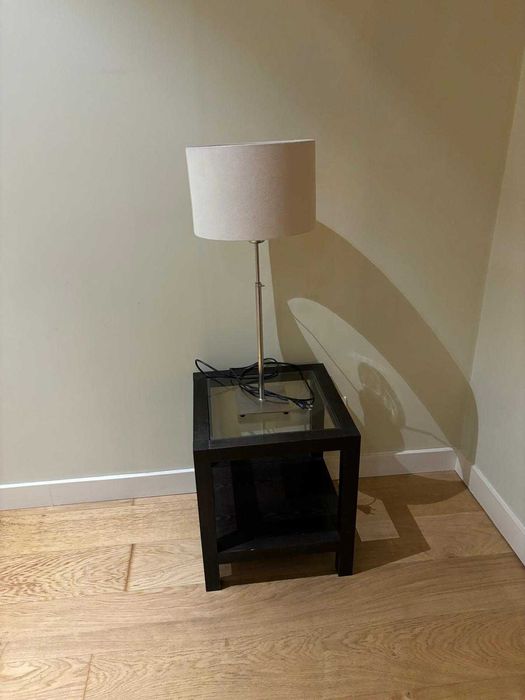 Mesa apoio madeira e vidro