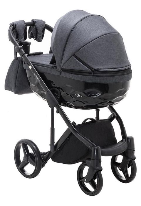 Коляска 2 в 1 adamex chantal в сірому кольорі