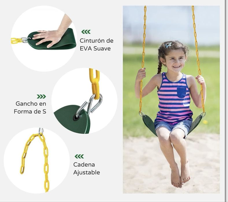 Baloiço infantil com 2 Assentos / crianças e adultos
