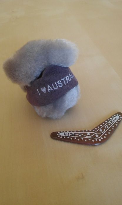 Koala z bumerangiem z Australii
