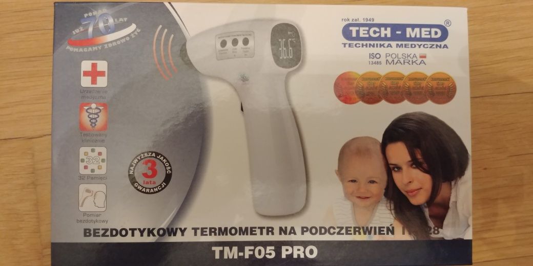 Nowy Termometr TECH-MED TMF-05 PRO bezdotykowy