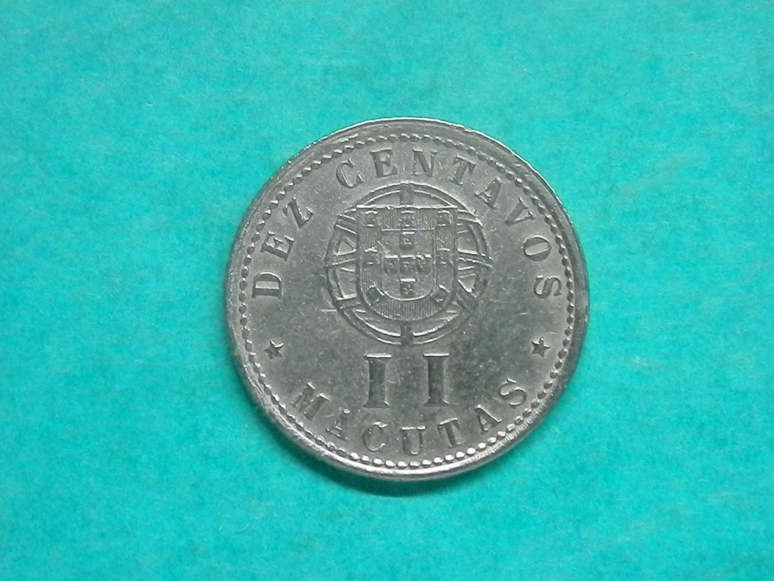 1236 - Angola: II Macutas (10 centavos) 1927 alpaca, por 10,00