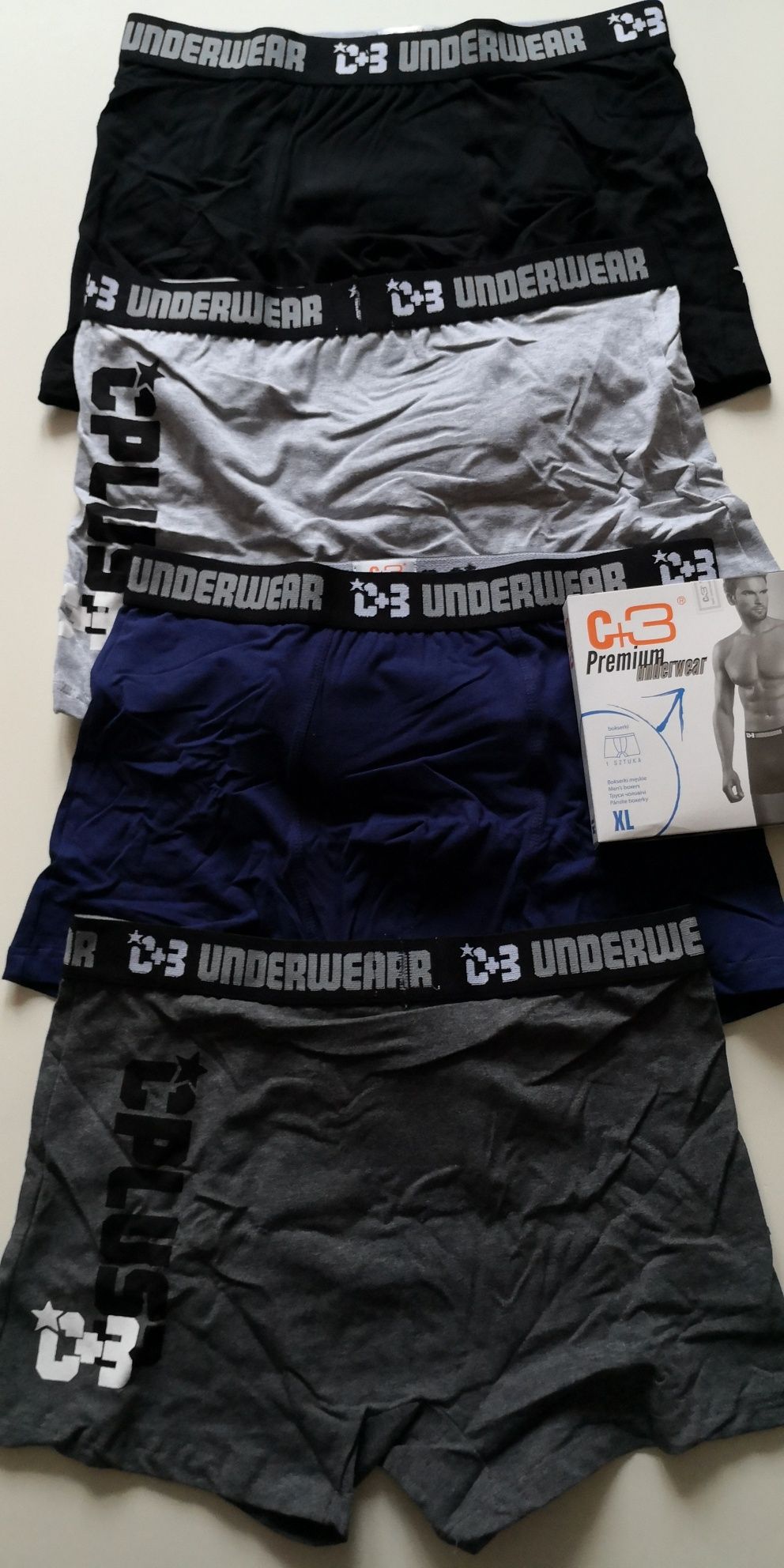 4 x Bokserki męskie C+3 Premium underwear XL